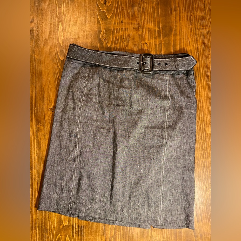 Vintage Le Chateau - Linen Blend Pencil Skirt